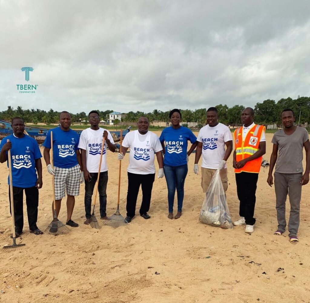 Cleaning the beach